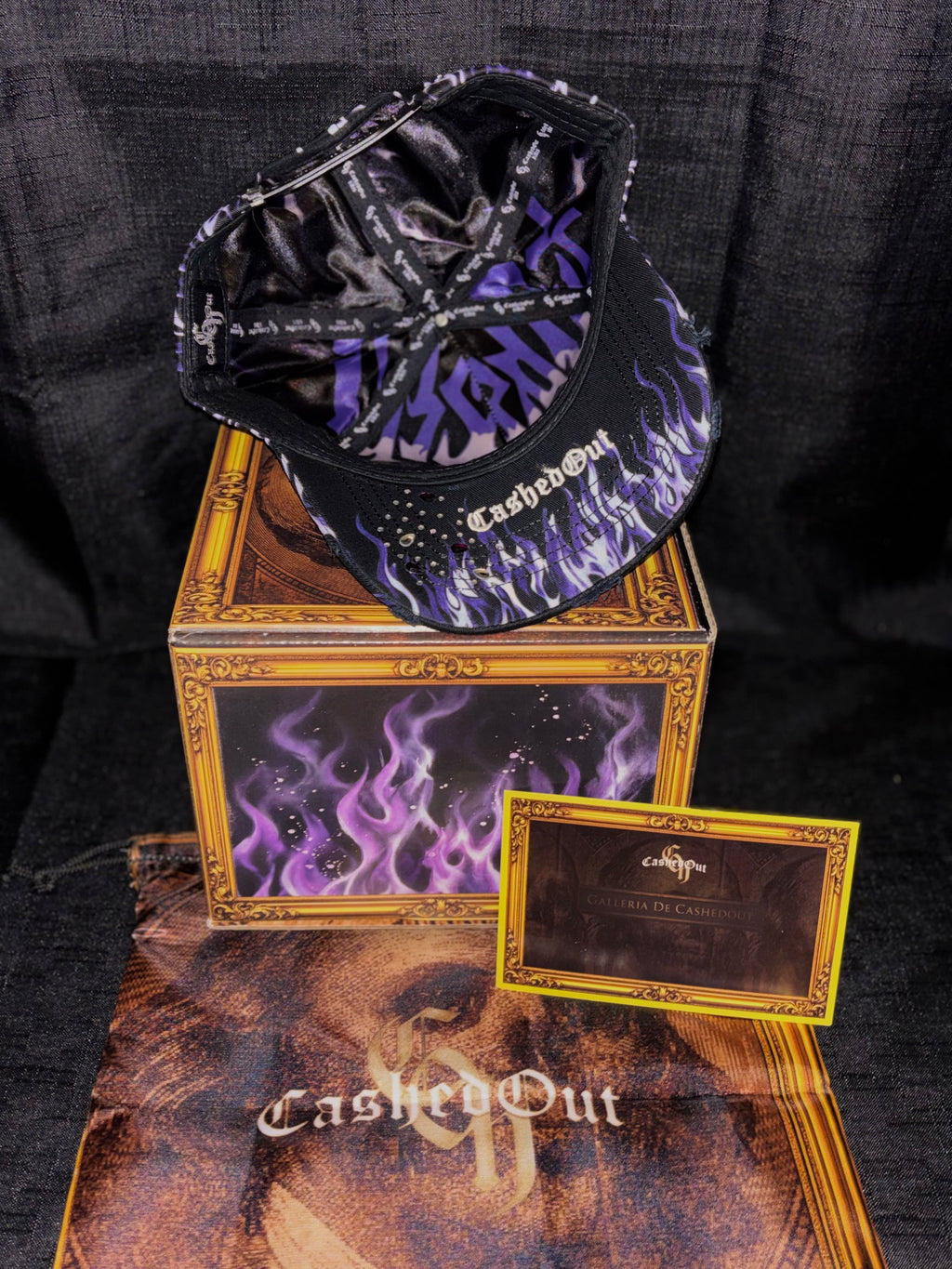 Calavera con fuego morado full set